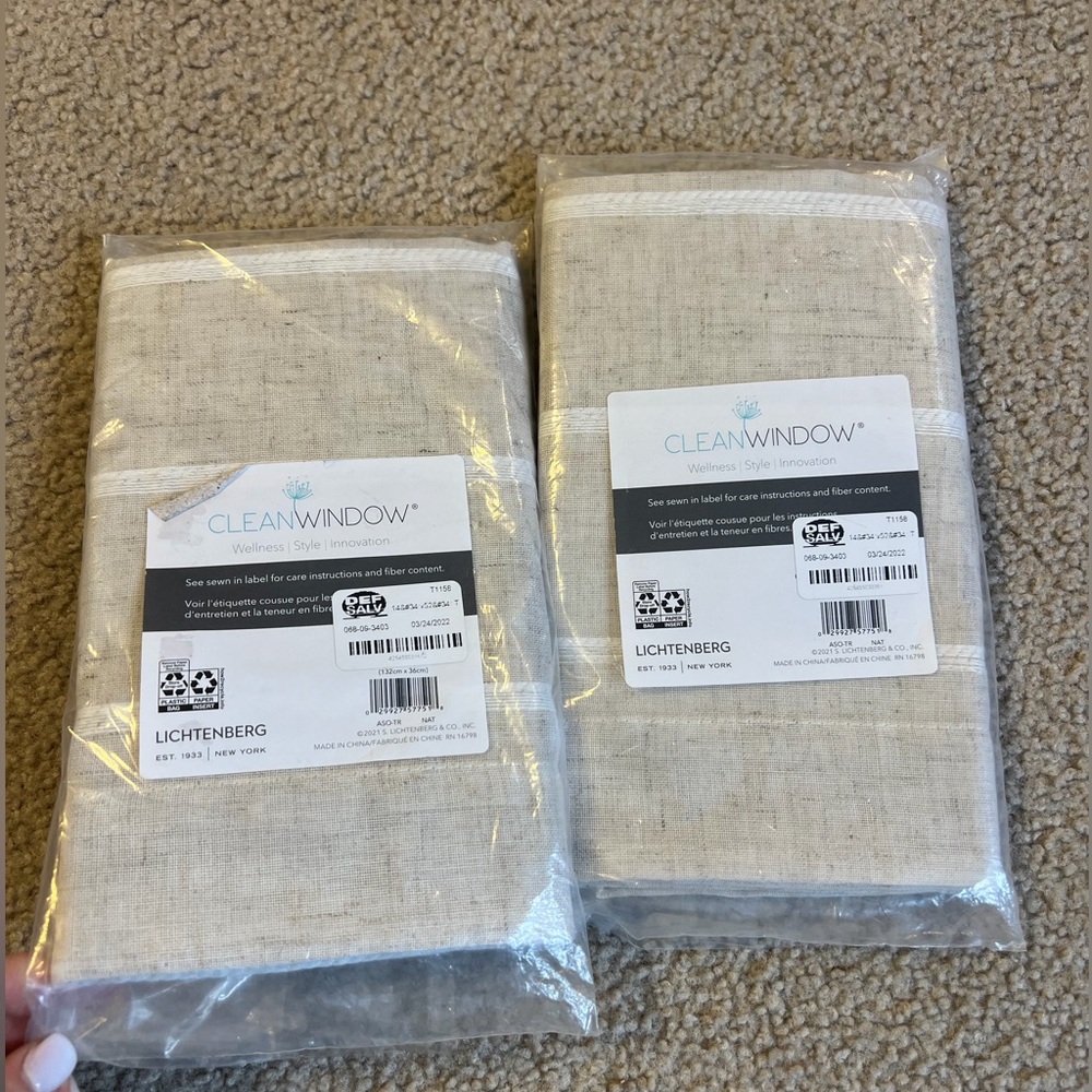 Natural Linen Kitchen panel Set